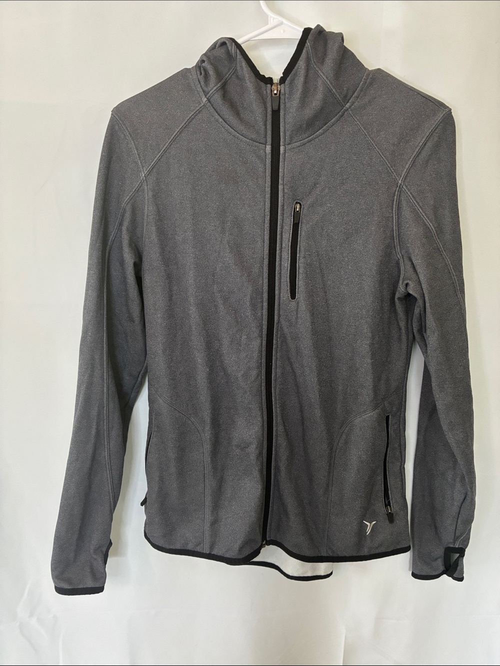 Old Navy Charcoal Gray Hooded Full-Zip Utility Jacket